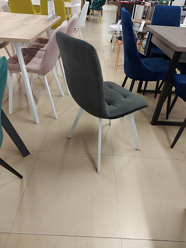 Стул на металлокаркасе Bruk blue / white из шоурума 4